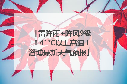 雷阵雨+阵风9级！41℃以上高温！淄博最新天气预报