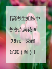 高考生姐妹中考考点卖花 6.78元一支藏好意（图）