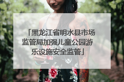 黑龙江省明水县市场监管局加强儿童公园游乐设施安全监管