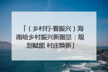 （乡村行·看振兴）海南绘乡村振兴新图景：规划赋能 村庄焕新
