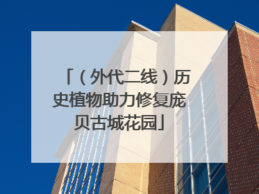 （外代二线）历史植物助力修复庞贝古城花园