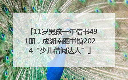 11岁男孩一年借书491册，成湖南图书馆2024“少儿借阅达人”