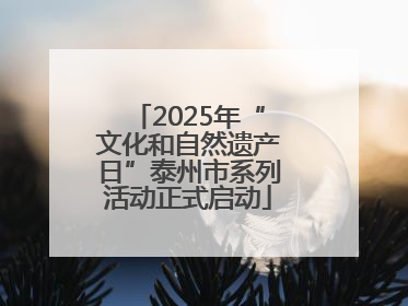 2025年“文化和自然遗产日”泰州市系列活动正式启动