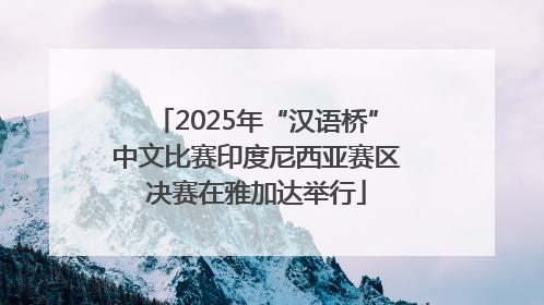 2025年“汉语桥”中文比赛印度尼西亚赛区决赛在雅加达举行