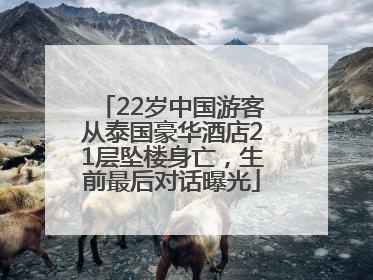 22岁中国游客从泰国豪华酒店21层坠楼身亡，生前最后对话曝光