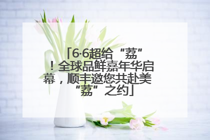 6·6超给“荔”！全球品鲜嘉年华启幕，顺丰邀您共赴美“荔”之约