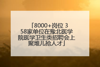 8000+岗位 358家单位在豫北医学院医学卫生类招聘会上聚堆儿抢人才