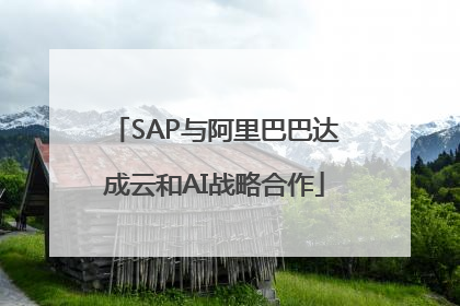 SAP与阿里巴巴达成云和AI战略合作