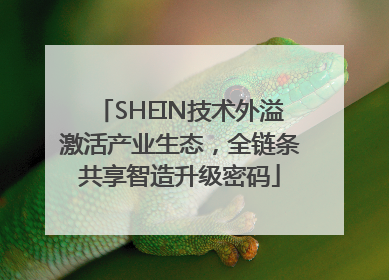 SHEIN技术外溢激活产业生态，全链条共享智造升级密码
